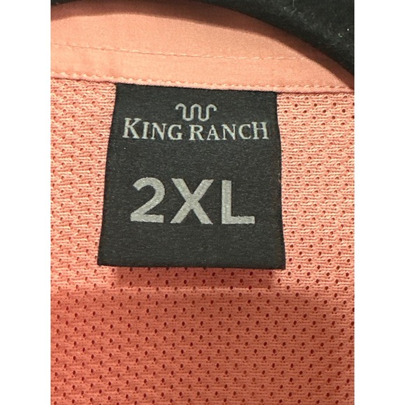 King Ranch 2XL Peach Button Up Long Sleeve Outdoor Fishing Shirt - Picture 2 of 11